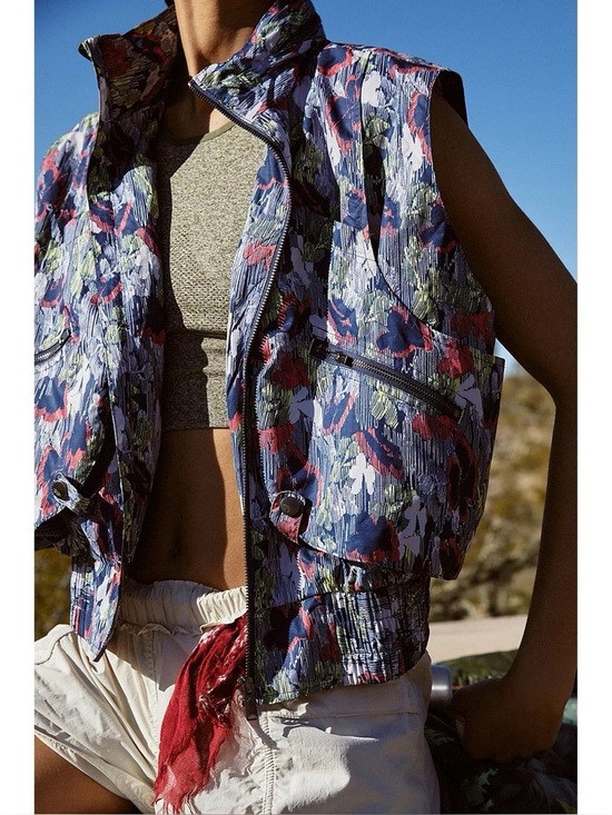 Free People Jackets & Blazers - FP Movement Off The Grid Printed Vest NWT